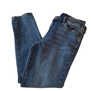 Talbots Simply Flattering Ankle Jeans Womens 10 Medium Wash Blue Denim Stretch